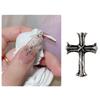 10Pcs-Cross Series 3D Nail Art Charms,Metal Punk-Chrome Hearts Nail Art Jewels Decals for Fingernail Toenail Decorations