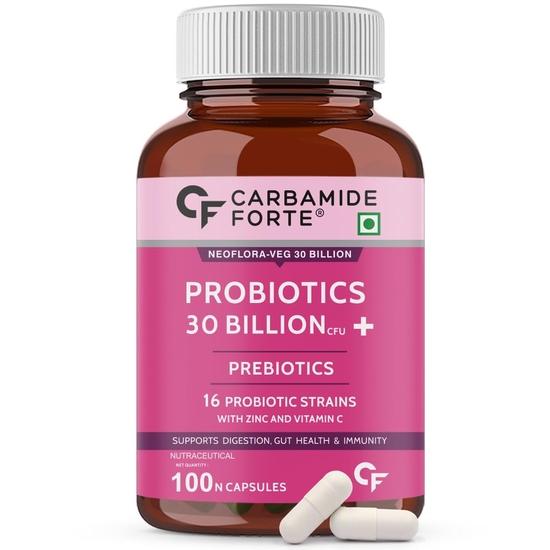 

Carbamide Forte 30 Billion Probiotics Supplement | Gut Cleanse Detox | Gut Health Supplement with Prebiotics and Probiotics