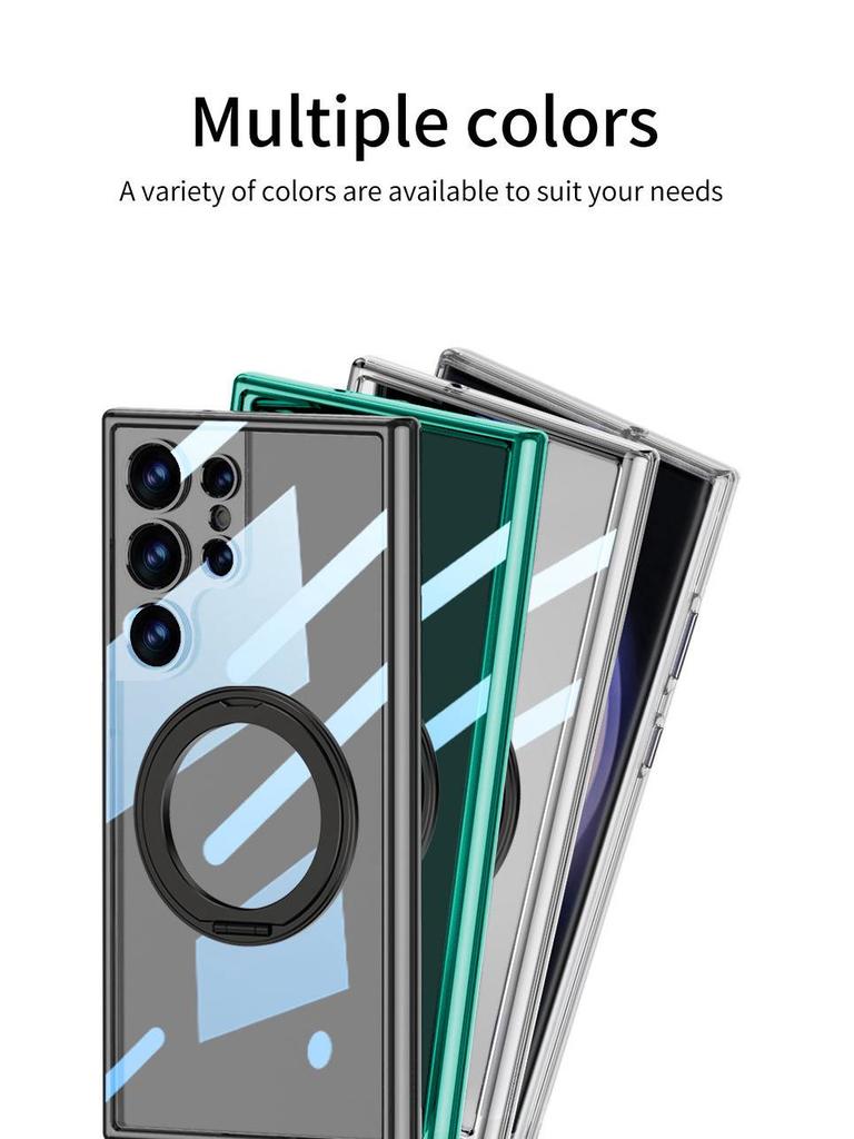Samsung S24 Ultra Wireless Charging Phone Case with Magnetic Rotating Stand