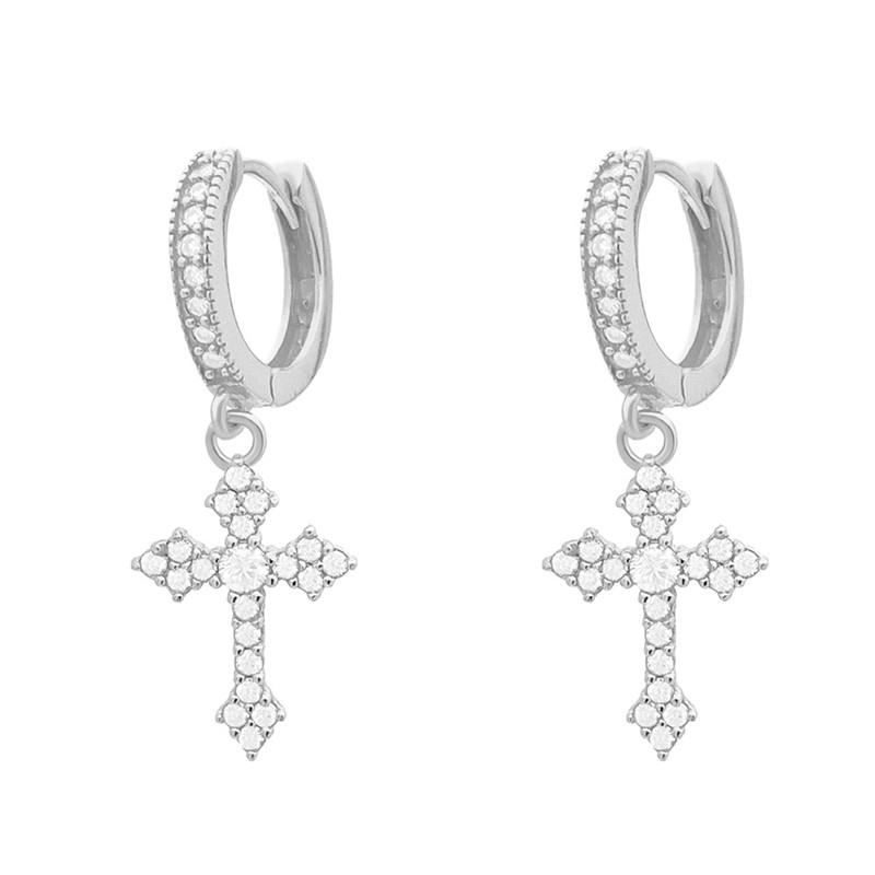 Cross Earrings For Women, Fashionable And Exquisite Design, High-End And Versatile Temperament Earrings Accessories