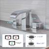 LED Waterfall Bathroom 3 holes Basin Faucets, 2 Handles Cold Hot Water Mixers Sink Tap RGB Color Change Powered by Water Flow