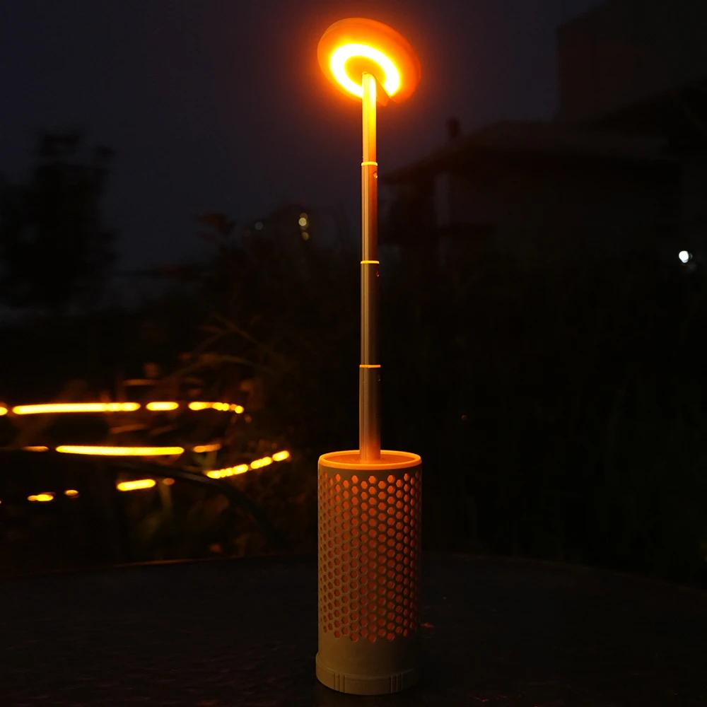2-in-1 LED Camping Lights with Zoom & Adjustable Pole Multifunctional Table Light Desk Lamp Emergency Work Light Tent Lantern
