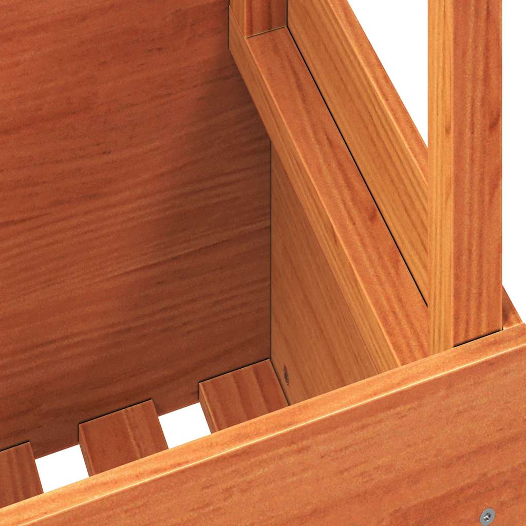 Garden Table Wax Brown 100 X 50 X 75 Cm Solid Pine Wood