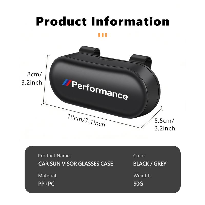 Car Sun Visor Sunglasses Holder Box Anti Scratch Protection Case For BMW Performance M Alpina E71 E83 F30 M6 F01 F20 X1 X2 X3 DKRSE1