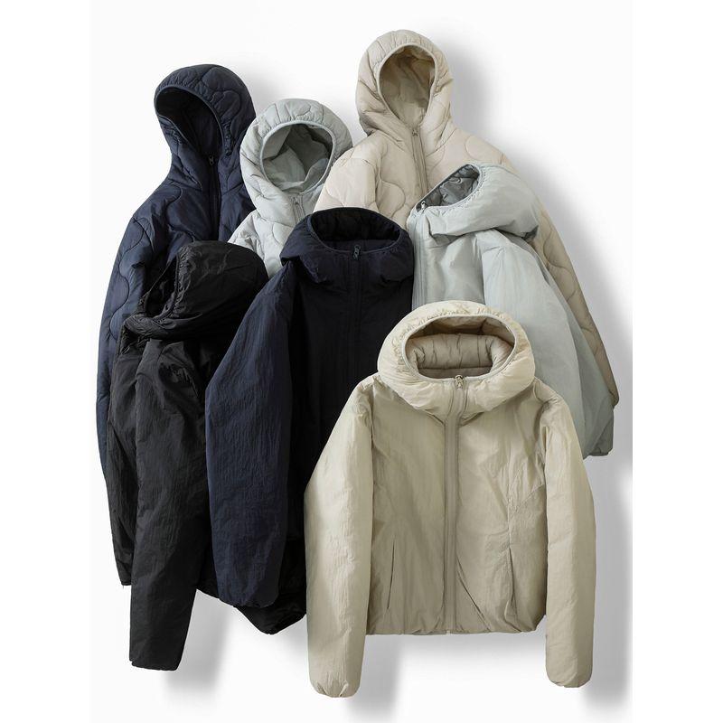 Original Export Surplus Genuine Lightweight Cotton Jacket for Men and Women, Couple Style, Reversible Cotton Coat with Hood