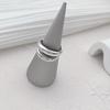 Korean 925 Silver Personalized Geometric Open Ring for Women - Trendy European & American Retro Index Finger Band