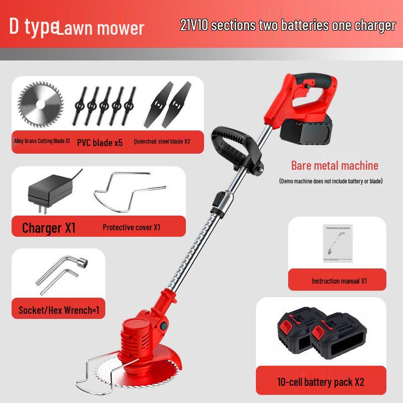 Cordless Rechargeable Lawn Mower & Handheld Electric Grass Trimmer