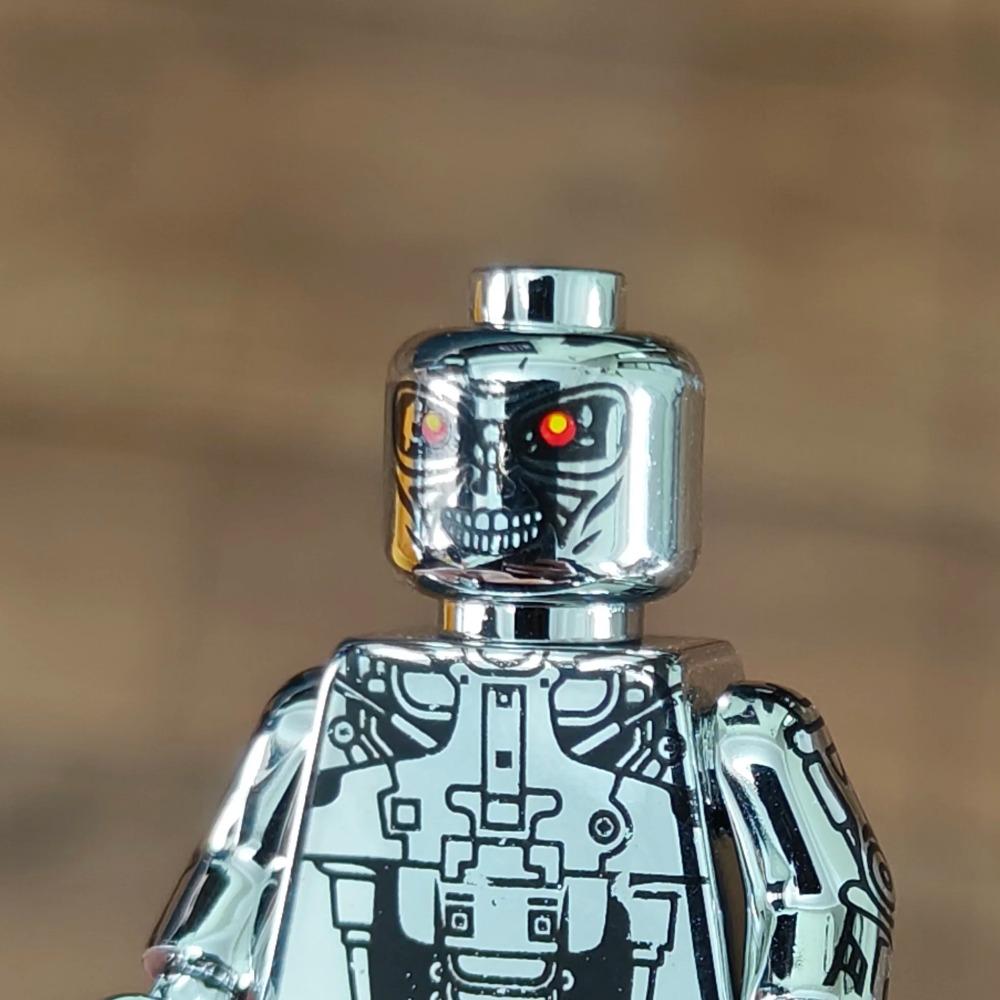 Electroplate Plating Chrome Mr Gold Building Blocks Golden Mini Action Figure Toys