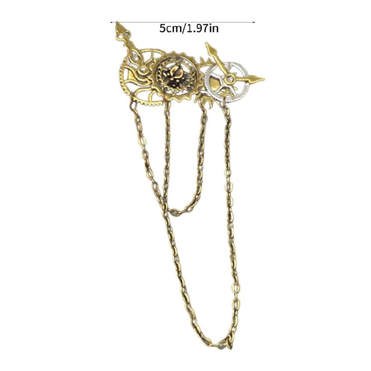 Punk Clock Metal Hair Clip Steampunk Gear Hairpin Vintage Headwear Party Gifts