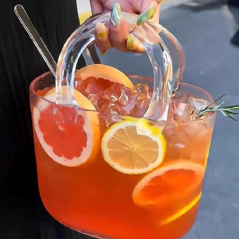 2300ml Handheld Glass Wrapped Slightly Drunk Fruit Wine Cup Cocktail Cup Bar Tool
