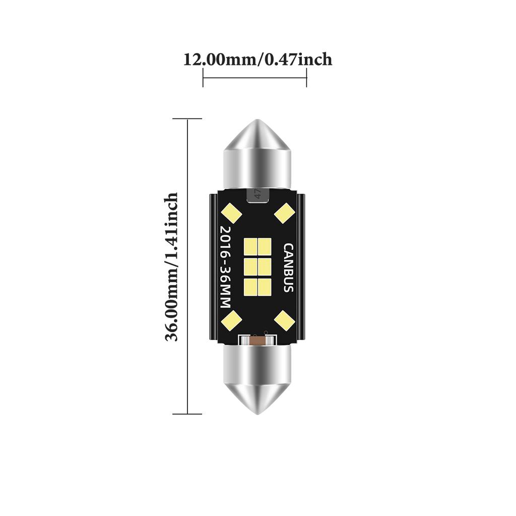 10x Canbus C5W C10W Festoon 41mm Led 39mm 36mm Led 31mm Roof Lighting Reading Light Interior Lights Map Light Ceiling Lamp 6000k