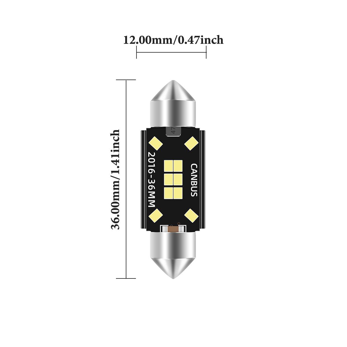

10x Canbus C5W C10W Festoon 41mm led 39mm 36mm led 31mm Roof lighting Reading light Interior lights Map light Ceiling lamp 6000k 10 piece