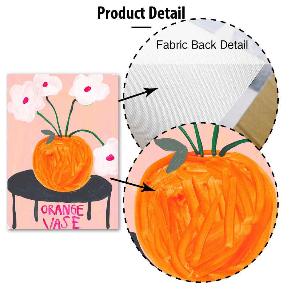 Retro Flowers Vase Gallery Colorful Funky Poster And Prints Simple Wall Art Canvas Painting Wall Pictures For Living Room Decor