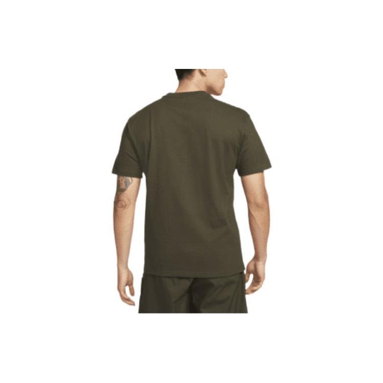 Nike Scenic Logo Print Round Neck Casual T-Shirt Men Tops Green DQ1020-355