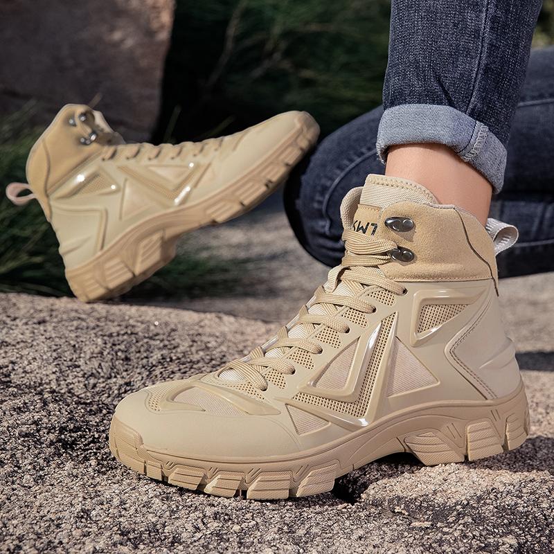 Botas Masculinas Outdoor Botas Desert Botas de Caminhada Sapatos de Tornozelo Para Homens Sapatos de Segurança para Trabalho
