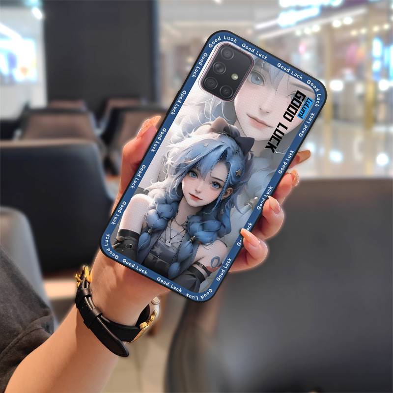 Waterproof Cover Phone Case For Samsung Galaxy A71/SM-A715F Cute Cartoon Silicone Anti-dust Dirt-resistant Full Wrap TPU