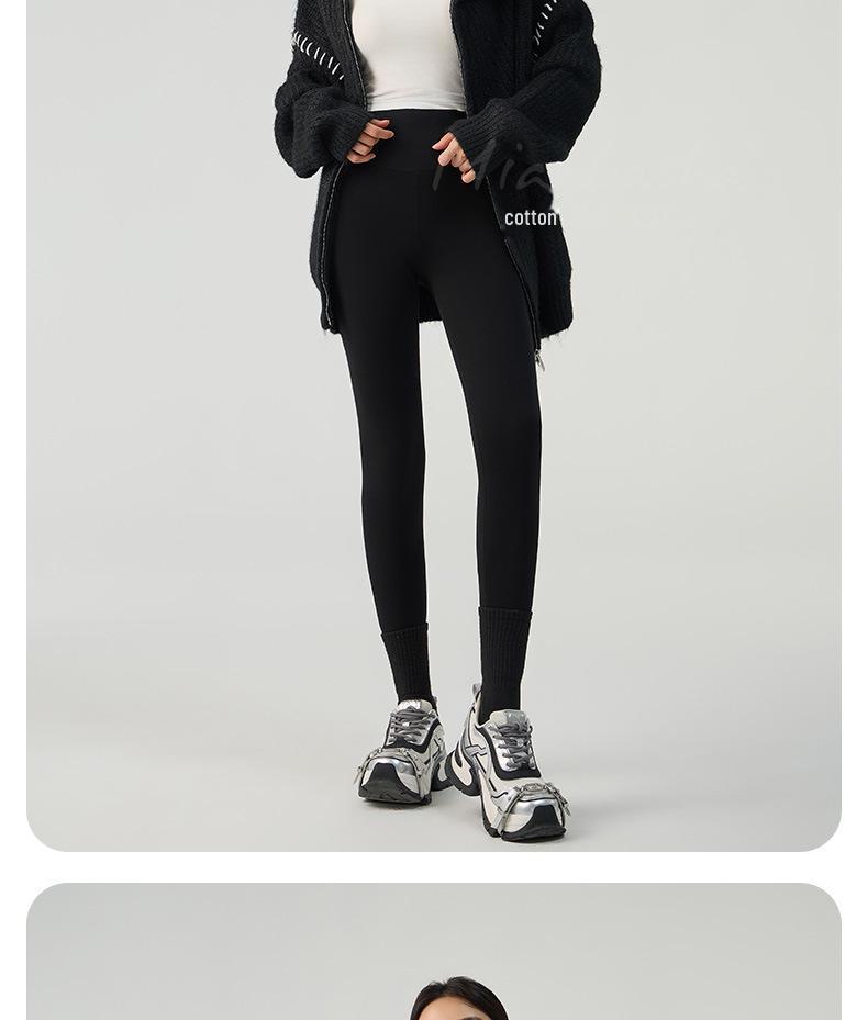 Cotton Bazaar Damen Samtgefütterte Warme Slim-Fit Leggings