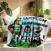 Custom Name Personalized Club Santos Laguna Print Blanket, Home Decor, Bedroom, Sofa, Camping, Couch, Gifts for Birthday ChristmasEnthusiasts