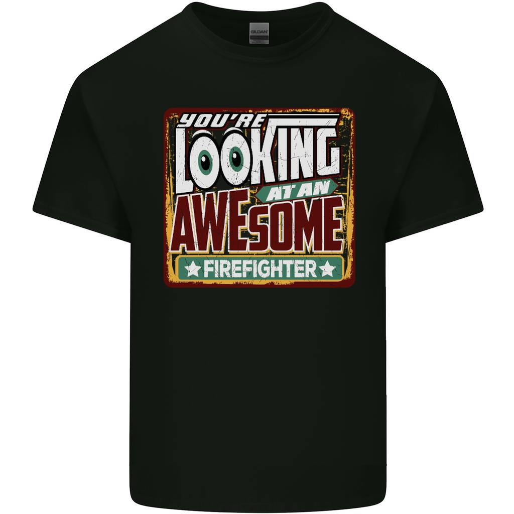 Youre Looking at an Awesome Firefighter Unisexs Light Cotton TShirt