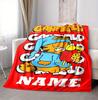 Custom Name Garfield Dreams Flannel Blanket Throw Blanket Soft Warm Sofa Bed Decor Unique Gift