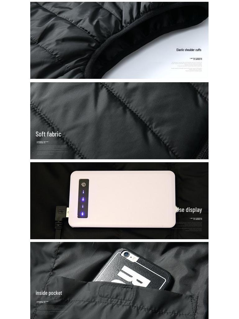 Unisex Smart Heated Vest with 21-Zone Temperature Control for Winter