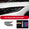 2 Pcs Car Headlight Protective Anti Scratch Film Transparent Black TPU Sticker For Honda HRV 2016 2017 2018 2019 2020 Accessory