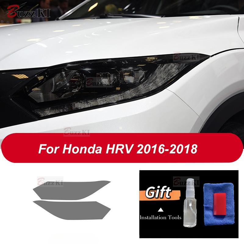 2 Pcs Car Headlight Protective Anti Scratch Film Transparent Black TPU Sticker For Honda HRV 2016 2017 2018 2019 2020 Accessory