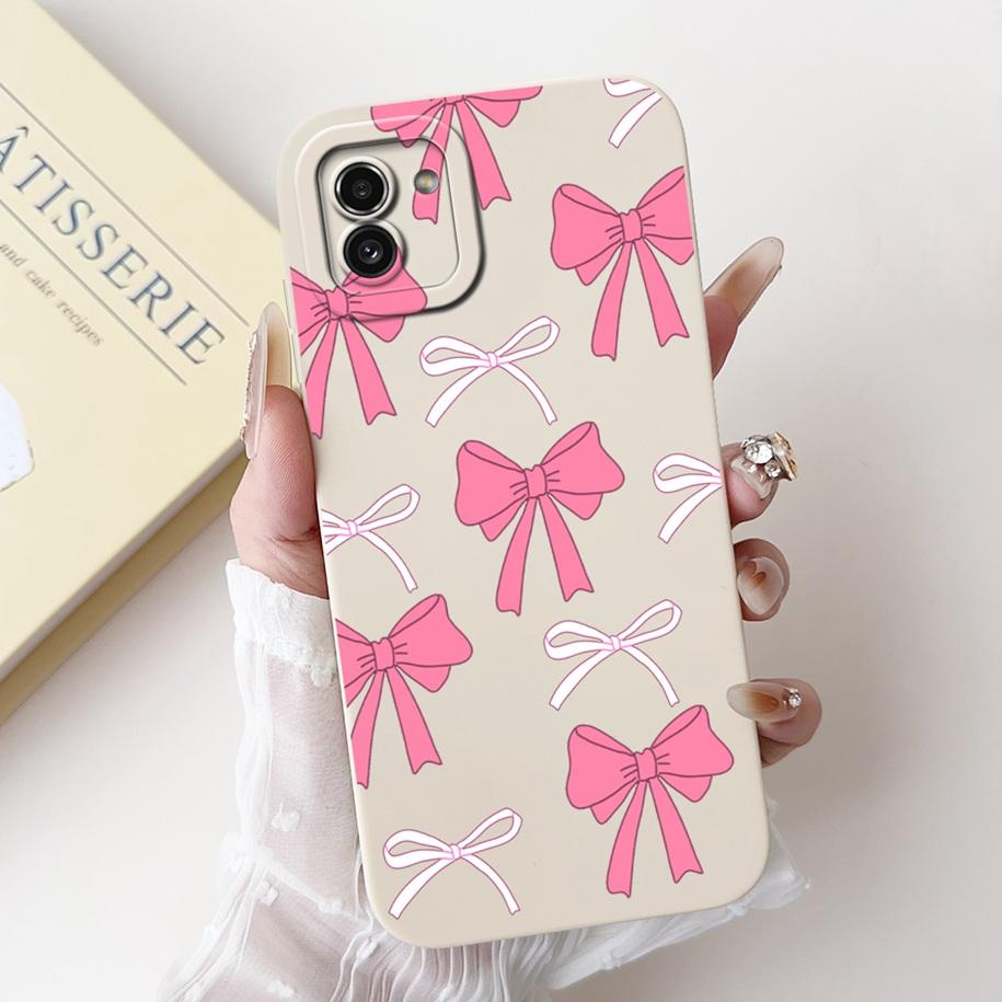 For Samsung Galaxy A03 Case SM-A035F Silicone Cover Popular Flower Lens Protective Bumper For Samsung A03 4G A 03 GalaxyA03 Capa