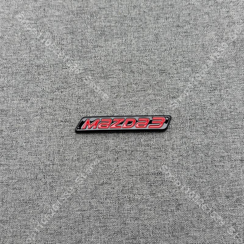 Black Logo MAZDA3 Front Emblem Letters Badge Car Rear Trunk Sticker For 2015 2016 Years MAZDA3 Sedan Hatch back Accessories FF17