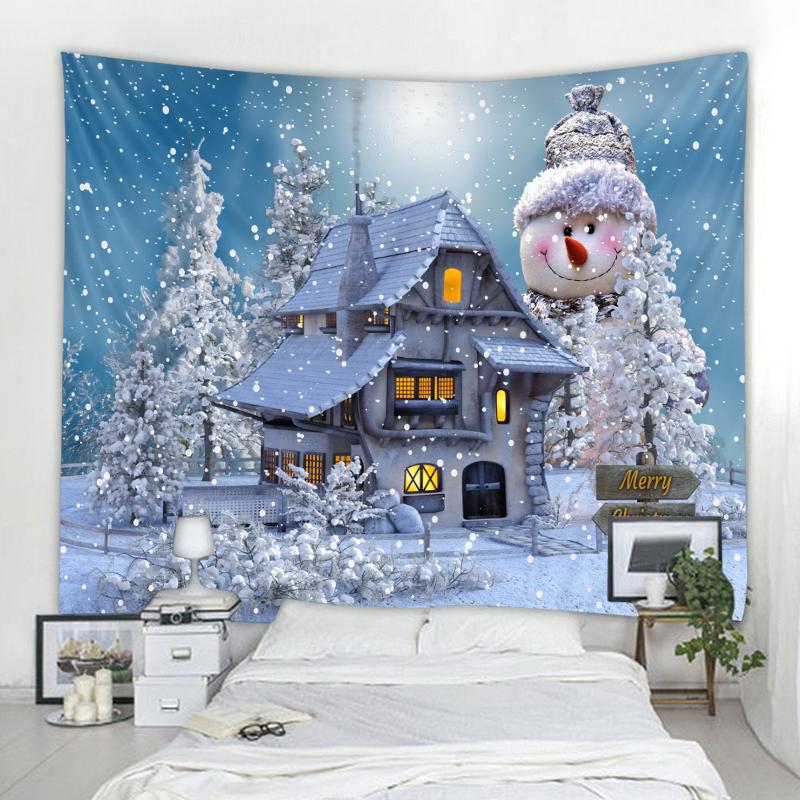 Christmas Tapestry Christmas Pine Forest Snow Decoration Tapestry Christmas Home Decor Tapestry Forest Snow Scenery