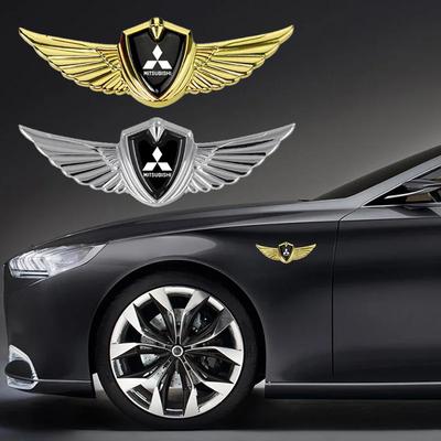 Metall 3D Aufkleber Auto Emblem Styling Flügel Aufkleber für Outlander Lancer L200 ASX Colt Pajero Eclipse Ralliart Galant EVO