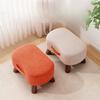 Wooden Low Stool Minimalist Shoe Changing Bench for Entryway Padded Footrest for Living Room Sofa Compact Bathroom Step Stool