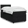 Exclusive House - Bed Slat Base with Mattress Black 100x200 Cm Velvet