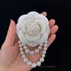 Luxury Brooches for Woman Scarves Buckle Pin Cloth Art Fabric Flower Pearl Brooch Fashion Clothing Jewelry Accessories