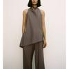 Suit Two-piece Set Female Hanging Collar Normcore Doctrine Tops 8346330 Loose-Fitting Wide-Leg Trousers 8306330