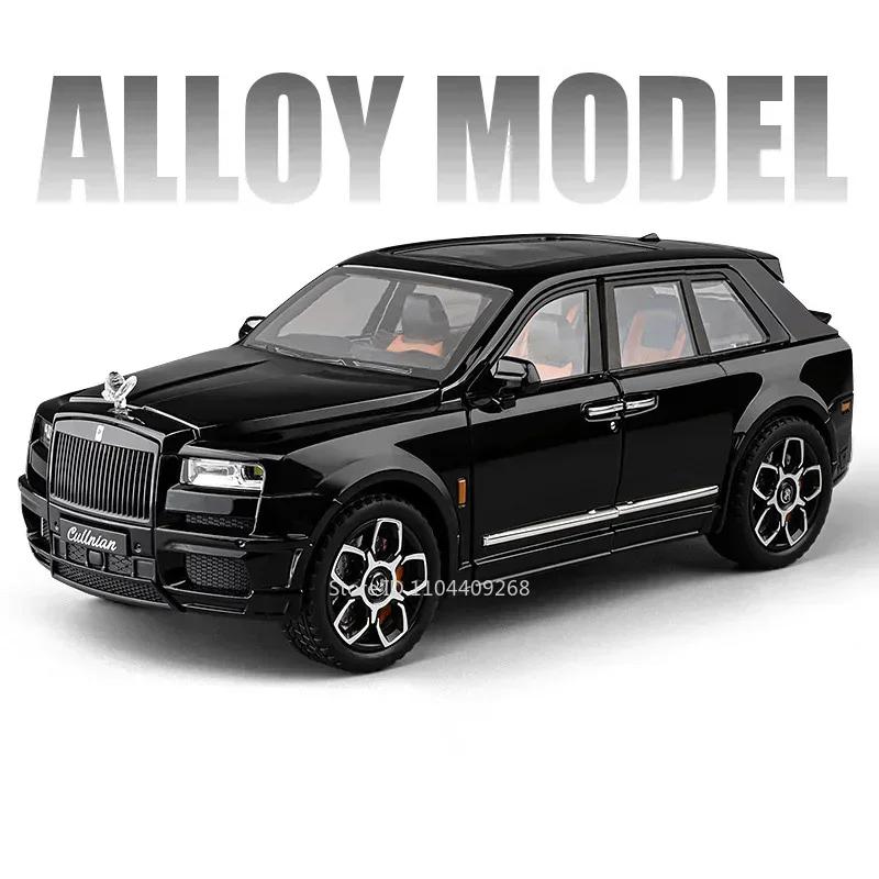 1:20 Rolls-royce Cullinan Luxury Car Model Toy Diecast Metal SUV Doors Opened Shock Absorption Miniature Models Kids Presents
