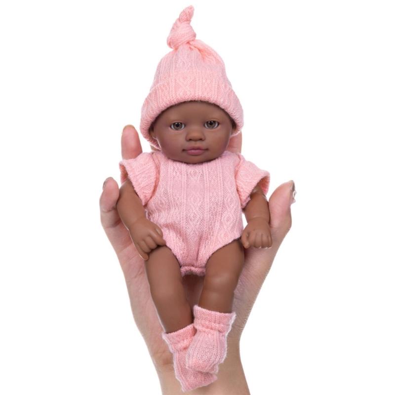 7Inch Vinyls Reborns Doll Life Like Reborns African Baby Dolls For Child Soothing And RolePlaying Education Toy