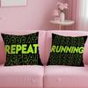 Fun Reduplication Words Cushion Cover Soft Short Plush Double-Sided Printing Home Decor Machine Washable Pillow Case Gift