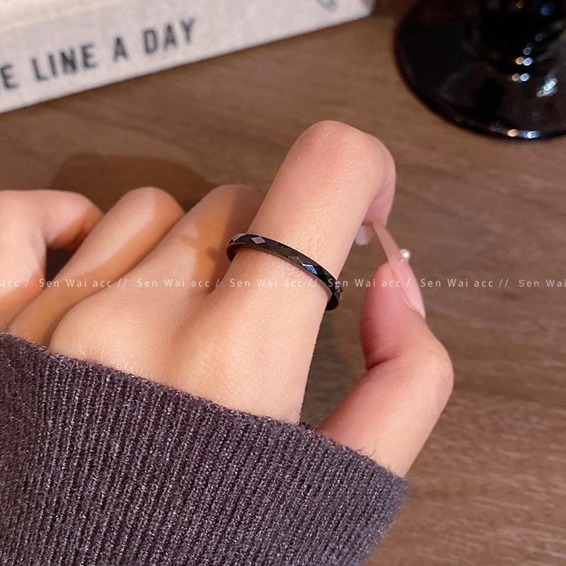 Design Plain Ring Ring Women's New Chinese Style Index Finger Ring National Style Jewelry