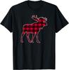 Buffalo Plaid Moose Novelty Moose Matching Family Pajama T-Shirt