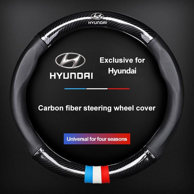 Car Steering Wheel Cover Breathable Anti Slip Leather Steering Cover For Hyundai Accent AMICA Aslan Azera DYNASTY Elantra Equus Galloper