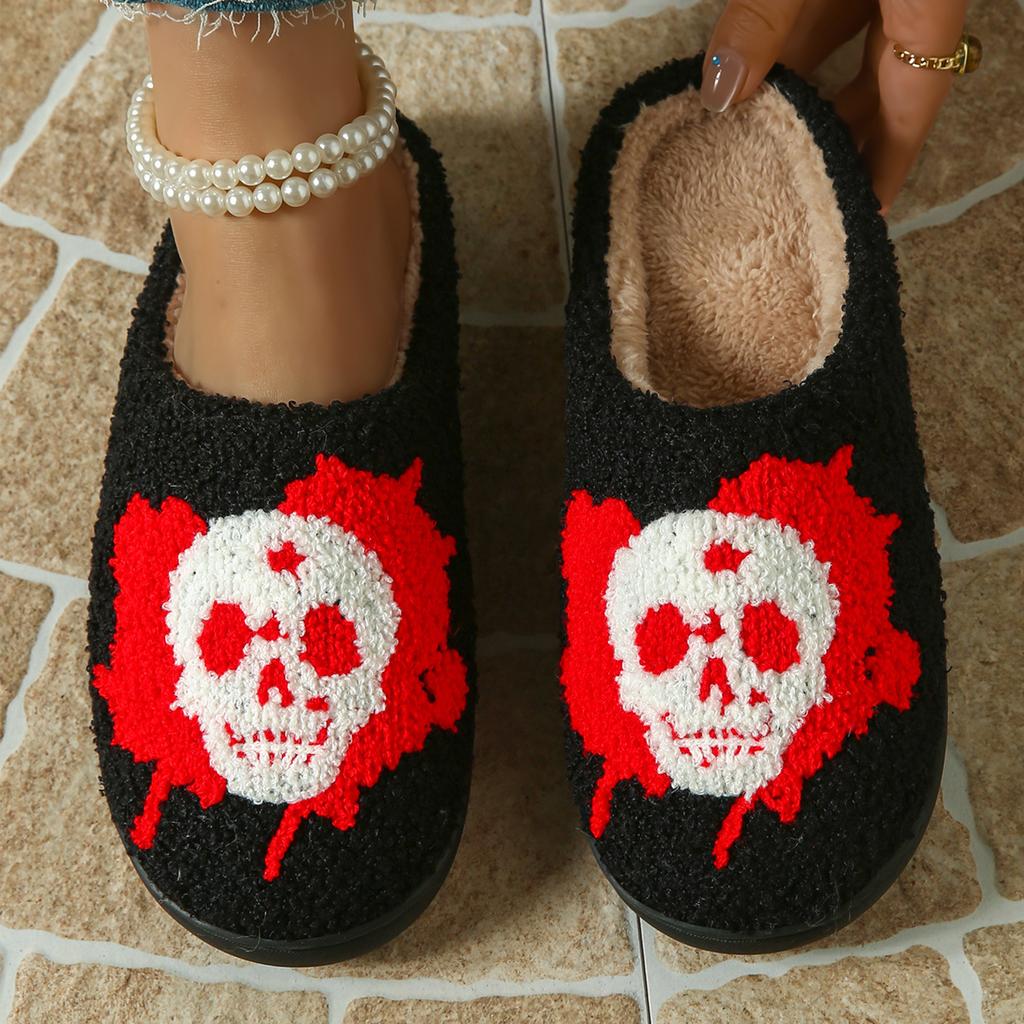 Women's Halloween Winter Warm Cotton Slippers