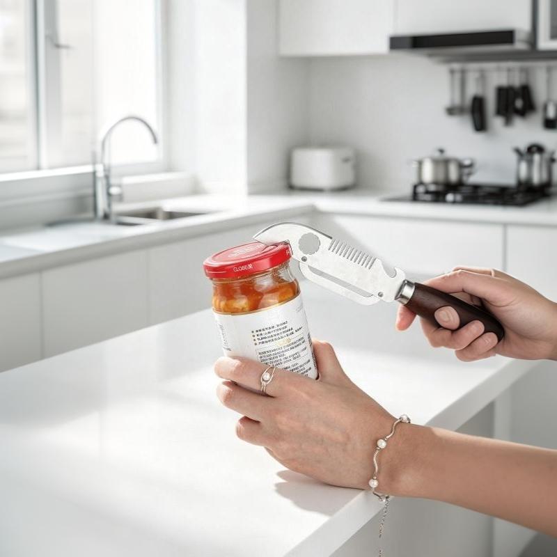 Multifunctional Stainless Steel Peeler With Bottle Opener Nut Cutter Comfort Grip Handle For Kitchen Fruit Vegetable Prep