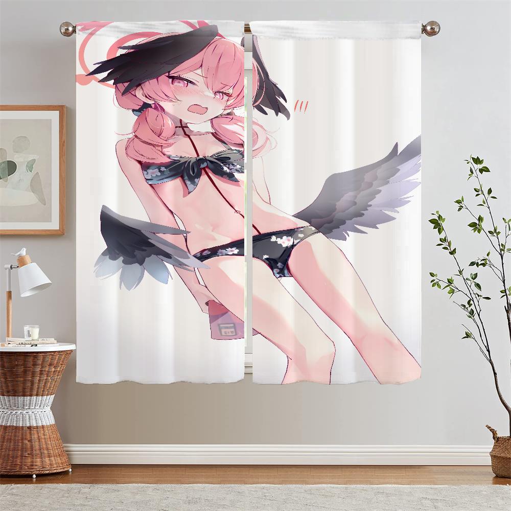 

Короткие оконные шторы, затемняющие синие, архивные шторы для кухни, гостиной, подхваты для штор, таможенная бесплатная доставка, товары W50xH70cmx2pcs-CL