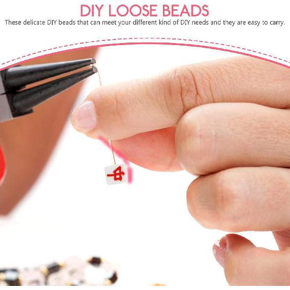 100pcs Mahjong Tile Beads, Polymer Clay Beads with Holes, Loose Chinese Character Spacer Charms for DIY Jewelry Making Bracelets Necklace Earring