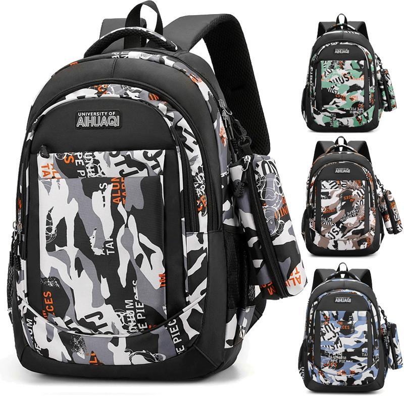 Oxford Fabric Student Backpack With Breathable Design For High School And College Use
