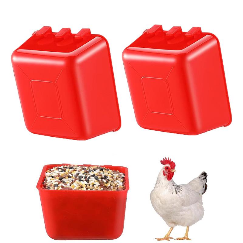 Bird Cage Feeder Cups Plastic Feeding Dish Feed Bowls with Hooks for Parrot Water Drinker for Pigeon Quail Duck Dringking Bowls