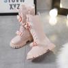 Girls Leather Boots Medium and High Boots Autumn and Winter New Children's Boots Knight Boots Fashion Baby Leather Boots