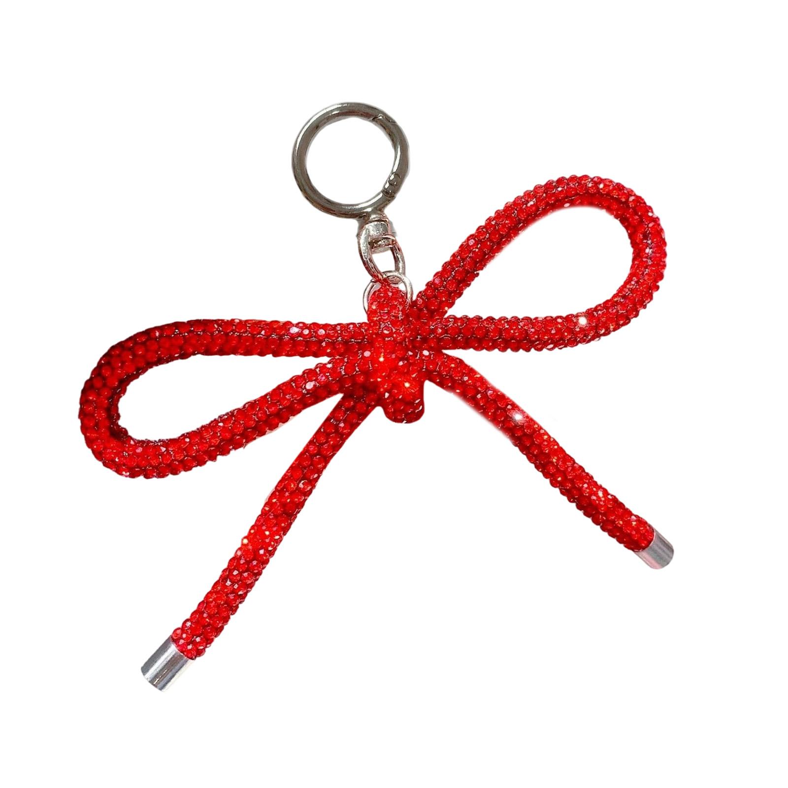 

Блестящие брелоки с бантиком из страз, портативный модный аксессуар, подходящий для украшения телефона, сумки, ключей, усиливающий шарм 4