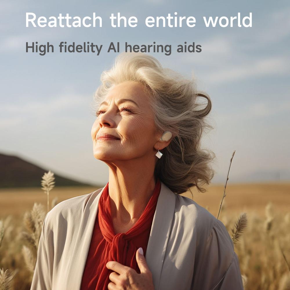 Hearing Aid with charger Amplifier Invisible In-the-ear Rechargeable Sound Amplifier for the elderly